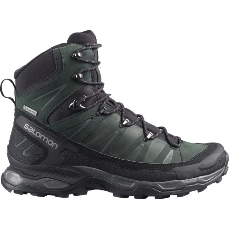 Dark Green / Black Salomon X Ultra Trek GTX Men\'s Hiking Boots | IE AV3706